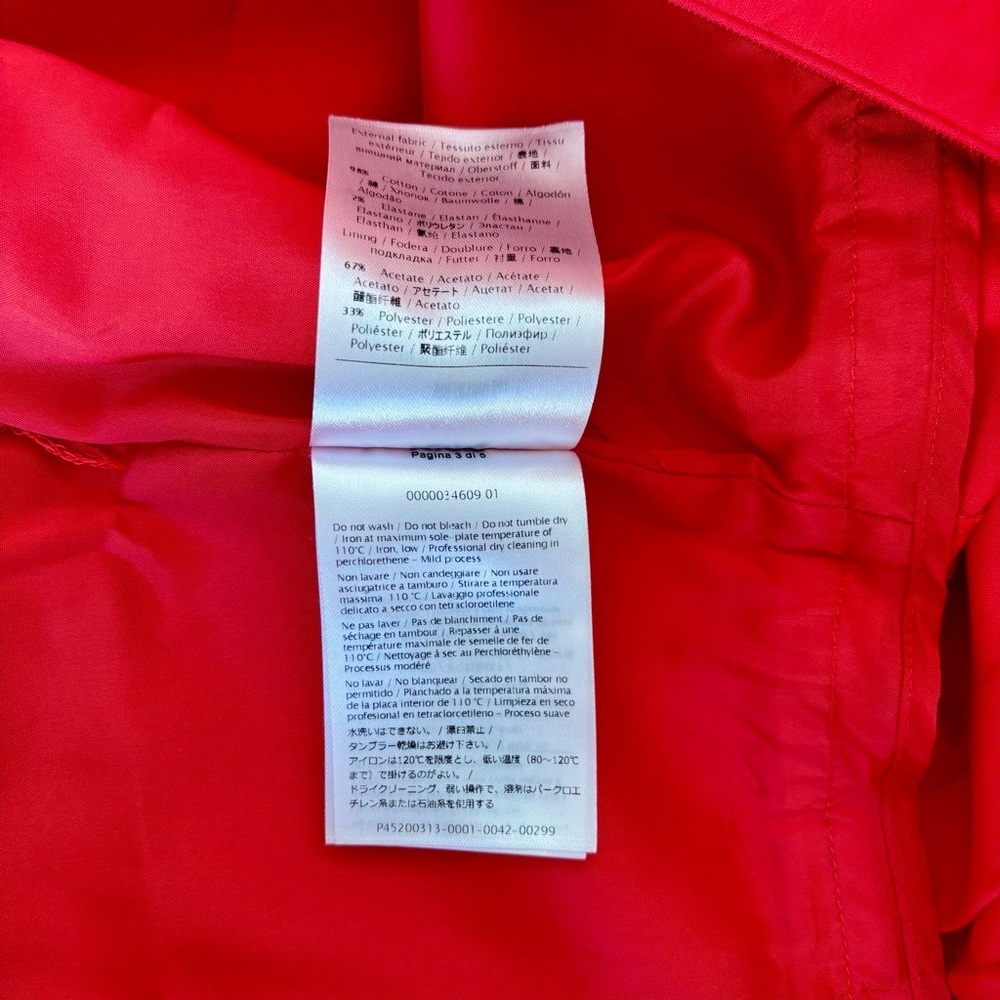 RED Valentino RN# 43835 Red Pleated Dress size EU 38 US XS-S - Picture 13 of 15